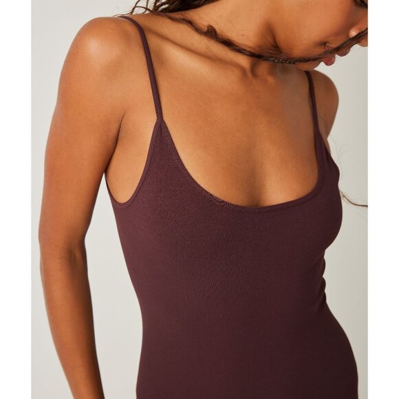 FREE PEOPLE One To Watch Romper / Chocolate Merlot - Picture 3 of 5